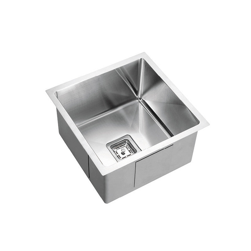 Single Bowl Square 380mm Under/Over/Flush Mount Stainless Steel Sink