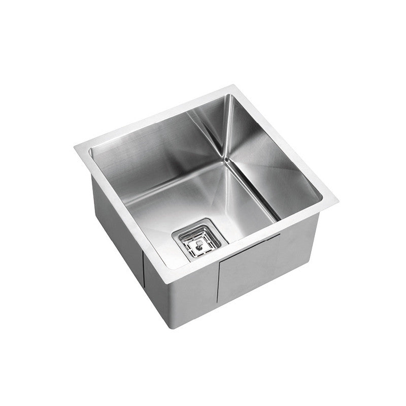 Single Bowl Square 380mm Under/Over/Flush Mount Stainless Steel Sink