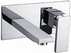 Quadra Square Wall Basin/ Bath Mixer & Aerated Spout