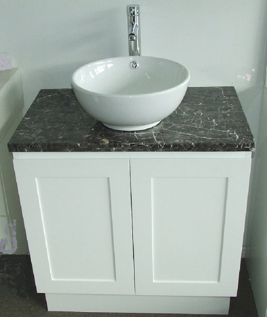 750 SHAKER Vanity, Stone Top, Counter Basin