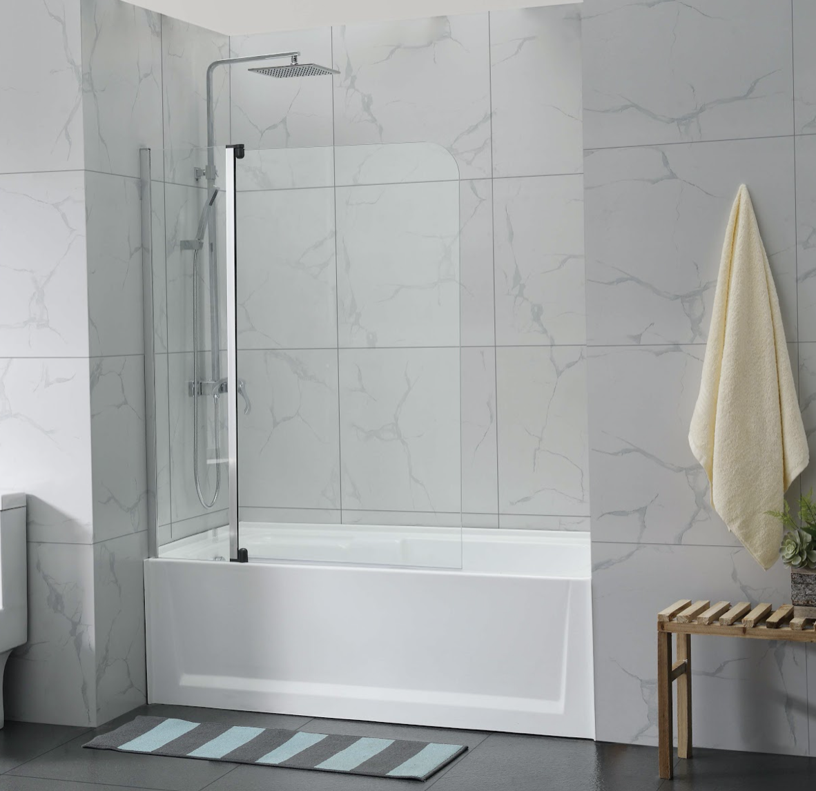 Fixed and swing Bathtub Screen – Better Bathrooms