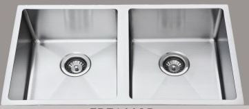 Double Bowl Square Undermount 910mm Stainless Steel