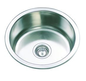 Single Bowl Round 430 diameter x 170 Deep mm Stainless Steel Sink