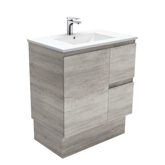 750 Concrete Vanity, Kickboard, Slimline Ceramic Top