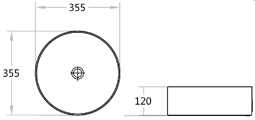 Above Counter Karla 17 Basin Gloss White