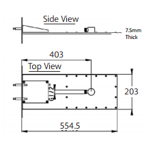 BLOCK Shower Wall Mounted 550 mm Reach Square