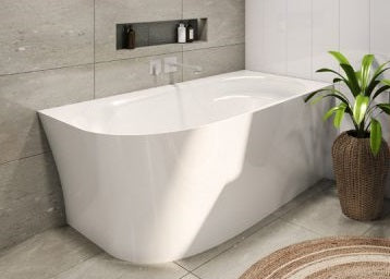 Natalia 1500 Back-to-Wall CORNER Freestanding Bath