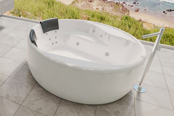 ORION  1570 Freestanding Round Bath Dolce Vita 16 Jets