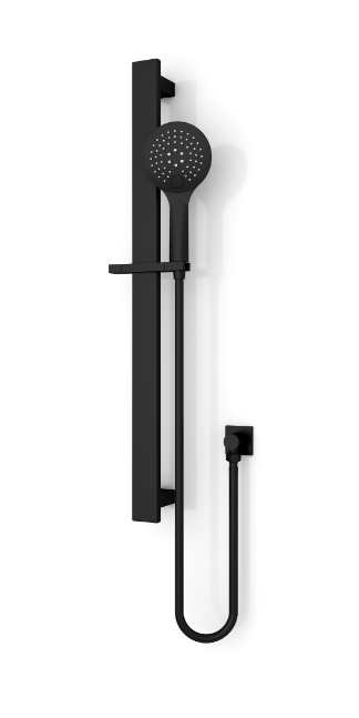 Railshower Square Quadra Rain DELUXE 3 Function MATTE BLACK