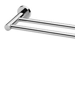 RADII Double Towel Rail 800mm Round Plate