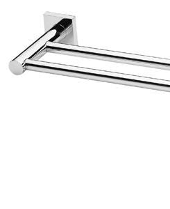 RADII Double Towel Rail 800mm Square Plate