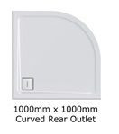 LUNA Shower Base 1000 x 1000 x 65H mm Curved