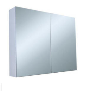 900 mm PVC PENCIL EDGE, GLASS SHELVES Mirror Shaving Cabinet, Soft Close,