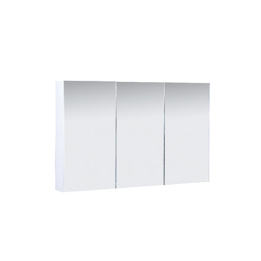 KIRA 1200 PVC PENCIL EDGE, GLASS SHELVES Mirror Shaving Cabinet, Soft Close,