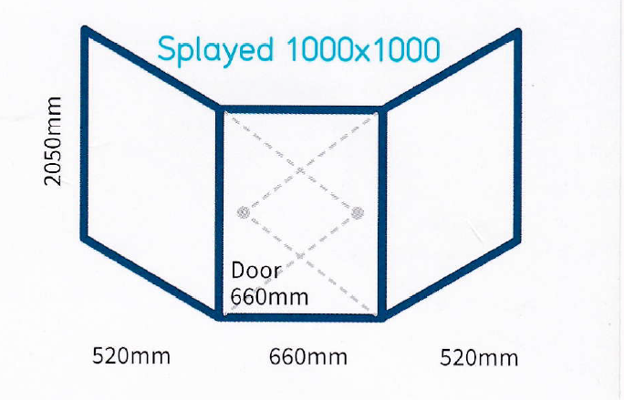 EASY-FIT FRAMELESS SHOWER SCREEN with LEAK-FREE ANGLE