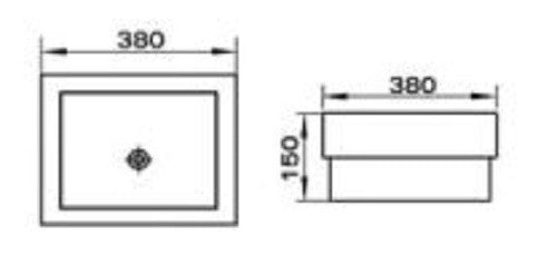 Semi-Inset Low Profile Cuba 540 Basin