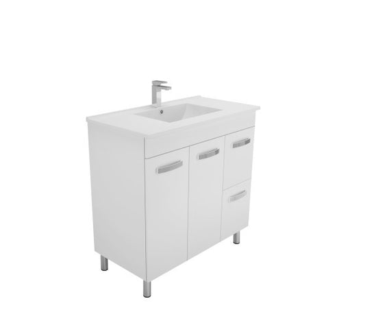 900 Quadra LEGS Vanity, Slimline Ceramic Top