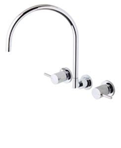 VIVID Pin Lever Wall Sink Set Gooseneck