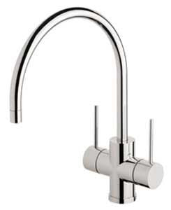 VIVID Slim Line Twin Handle Sink Mixer 220mm G/N Chrome