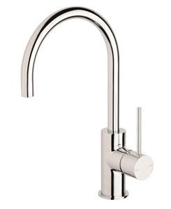 VIVID Slim Line Side Lever Sink Mixer 160mm Gooseneck Chrome