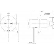 VIVID Slim Line Shower Mixer MATTE BLACK VS780 MB