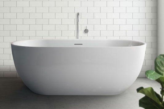 VALENTINA GLOSS or MATTE WHITE Freestanding Bath 1500 & 1700 (Integrated over-flow)