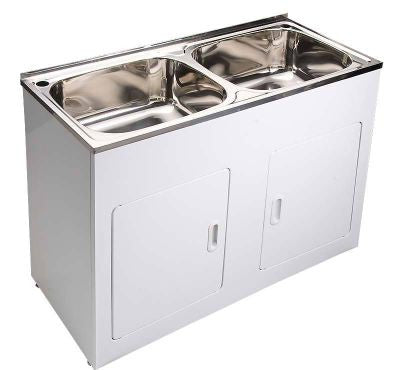 Twin 45L + 45L Laundry Tub & Cabinet 1160W x 500D