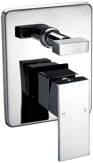 Quadra Square Wall Mixer with Diverter