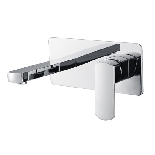 Zan Styled Wall Basin Mixer Set with Spout