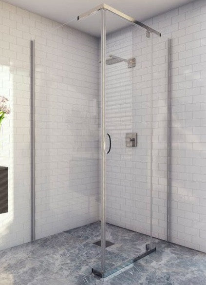 Semi-frameless CASCADE Shower Screen 840 x 840x 2000H mm Square