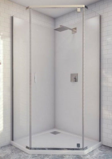 CASCADE Semi-Frameless Shower System ANGLED 1000 x 1000 x 2000H mm