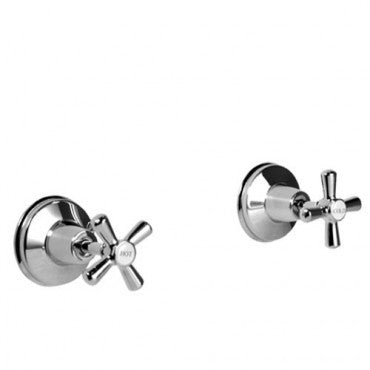 CLASSIC Wall Stop Taps- Chrome, White or Ivory