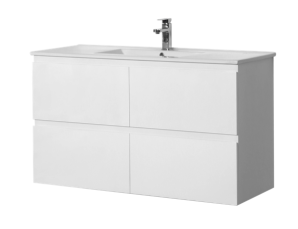 1500 Riva Double Drawer Wall hung Single Top Vanity