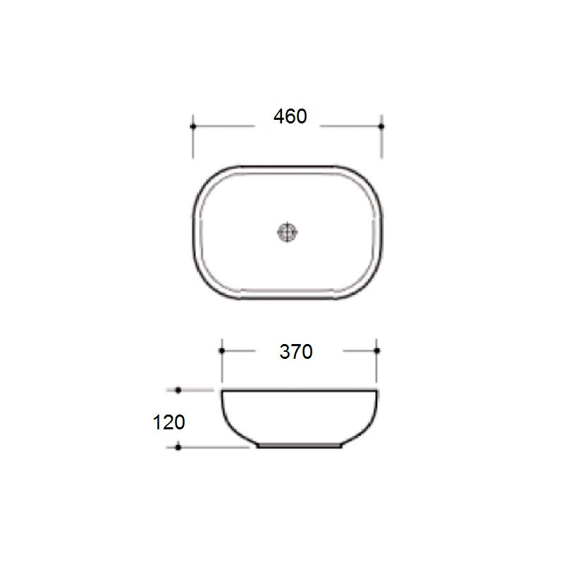 Above Counter Kusso 460 Basin