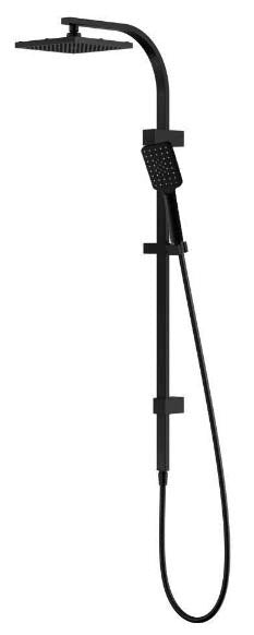 Lib Retro Twin Long Rail Shower 3 Function with Diverter MATTE BLACK