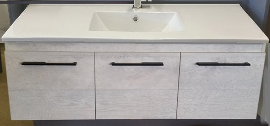 1200 Wall Hung Vanity, Slimline Ceramic Top,