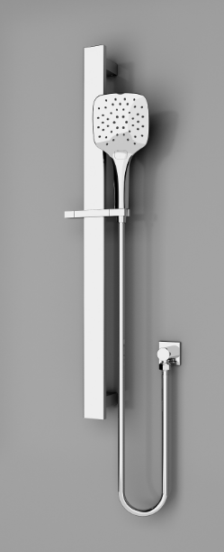 Railshower Square Quadra DELUXE 3 Function CHROME