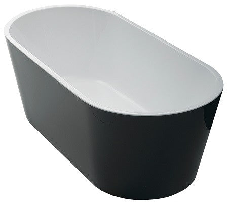 AKEMI BLACK  1700 Slimline Freestanding Luxury Bath