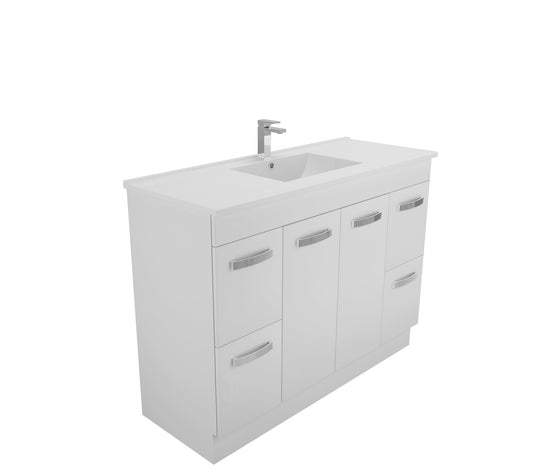 1200 Quadra Kickboard Vanity, Slimeline Ceramic Top