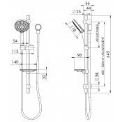 VIVID Hand Shower on Rail BRUSHED NICKEL V685 BN