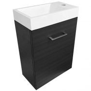 400 x 220 Vero BROWN or GREY Compact Vanity, Wall Hung, Poly Cast Top