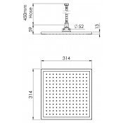 VIVID Flush Mount Ceiling Shower 300mm Square VS5091-00