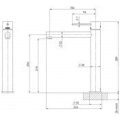 VIVID Slim Line Vessel Mixer Chrome VS790 CHR