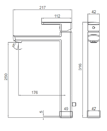 Zan Styled Tall Basin Mixer